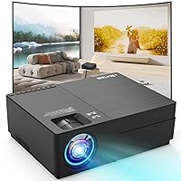 M18 Native 1080P LED Video Projector, Upgraded HD Projector with 300”Display Support AV,VGA,USB,HDMI, Compatible with Xbox,Laptop,iPhone and Android for Academic Display (Dark Star)