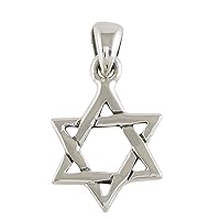 925 Sterling Silver Classic Simple Unisex Jewish Star of David Pendant