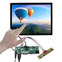 VSDISPLAY 12.1 Inch LCD Touch Monitor 1024x768 4:3 Aspect Ratio LCD Screen with HD-MI/DVI/VGA Multiple Interface Controller Board