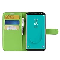 Oppo A52 Case, Premium PU Leather Magnetic Shockproof Book Wallet Folio Flip Case Cover with Card Slot Holder for Oppo A52 Phone Case (Green)