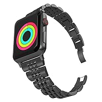 Metal Band Compatible with Apple Watch Band 49mm 45mm 42mm 44mm for Women Men, Apple Bands Ultra Series 8 7 6 5 4 3 2 1 SE, Business Stainless Steel Wristbands