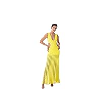 Ronny Kobo Women's ASA Dress, Light Chartreuse, X-Large