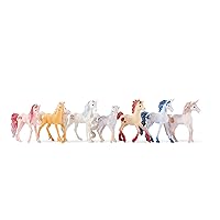 Schleich bayala 7-Piece Gemstone Collectible Unicorn Toy Set with 7 Unique and Collectible Toy Unicorns