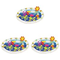 Kidoozie Pat 'n Laugh Water Mat for Infants and Toddlers Ages 3-18 Months; Encourage Tummy Time with 6 Fun Floating Sea Friends to Discover (Pack of 3)