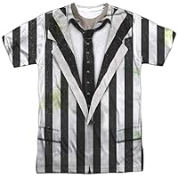 Beetlejuice Beetlejuice Suit Unisex Adult Front Only Sublimated T Shirt for Men and Women