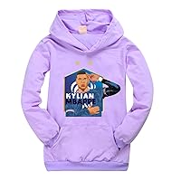 Unisex Kylian Mbappe Hooded Pullover Sweatshirts Casual Loose Fit Active Tops Fall Winter Lightweigt Comfy Hoodies