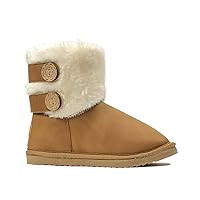 REDVOLUTION New Kids Classic Snow Boots Faux Fur Midcalf Outdoor Boots (Big Kid)