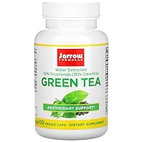 Jarrow Formulas Green Tea 500 mg - 100 Veggie Capsules - Antioxidant Support - 50% Polyphenols - Cardiovascular & Immune Health Dietary Supplement - 100 Servings