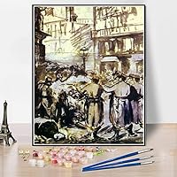 Paint by Numbers for Adult The Barricade Civil War Painting by Edouard Manet Paint by Numbers Kit for Kids and Adults