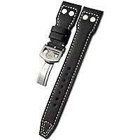 SKM 20mm 21mm 22mm Rivet Calfskin Watch Band Fit For IWC Watch Big IW5009 SPITFIRE IW3777 Le Petit Prince Mark Strap