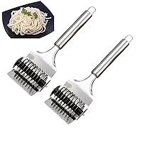 Manual Pasta Cutter Stainless Steel Roller Noodle Maker Fast Food Dough Cut Tools Shallot Cutter Kitchen Cooking Tools 2pcs