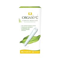 100% Certified Organic Cotton Tampons, Cardboard Applicator, Free from Chlorine, Perfumes, Rayon and Chemicals, Regular, 16 Count