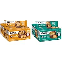 Quest Crispy Chocolate Peanut Butter & Coconut Hero Protein Bars, 18g & 15g Protein, 1g Sugar, 12 Count