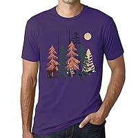 Men's Graphic T-Shirt Nature Forest Moon Eco-Friendly Limited Edition Short Sleeve Tee-Shirt Vintage Birthday