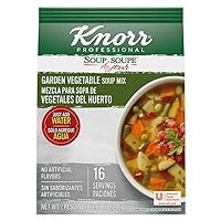 Professional Soup du Jour Garden Vegetable Soup Mix Vegetarian, Gluten Free, 0g Trans Fat per Serving, Just Add Water, 1 Count (Pack of 4)