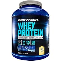 BODYTECH Whey Protein Powder - with 17 Grams of Protein per Serving & Amino Acids - Ideal for Post-Workout Muscle Building, Contains Milk & Soy - Vanilla (5 Pound)