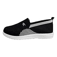 2024 Ladies Fashion Breathable Knitted Mesh Comfortable Flat Bottomed Sasual Shoes Women's Casual Shoes