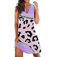 Beach Dresses for Women Casual Summer Dresses for Women Sexy Hollow Out O Neck Sleeveless A Line Vintage Beach