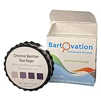 Chlorine Sani Test Strips for Food Service Restaurant Sanitizer Bleach Test Paper, 10-200 ppm [5 Meter Roll]