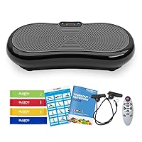 Bluefin Fitness Ultra Slim Power Vibration Plate Innovational Vibro Shaper 5 Programs + 180 Levels Noiseless Home Fitness Bluetooth Speakers Easy Storage Sleek & Compact Design