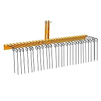 3 Point Hitch Pine Straw Rake,Spring Landscape Rake Pull Behind for Lawn Tractor,Durable Powder Coated Steel Dethatcher Rake Attaches to Cat 0 Cat 1 (60 INCH)