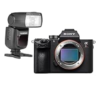 Sony Alpha a7R III Full Frame Mirrorless Interchangeable-Lens Digital 4K Camera (V2) - Bundle with Flashpoint Zoom Li-ion R2 TTL On-Camera Flash Speedlight