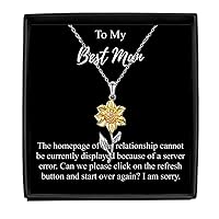 I'm Sorry Best Man Necklace Funny Reconciliation Gift For Geek Homepage Of Relationship Start Over Pendant Sterling Silver Chain With Box