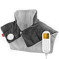 Weighted Heating Pad for Neck and Shoulders, Comfytemp 2.6lb Large Electric Heated Neck Shoulder Wrap for Pain Relief - FSA HSA Eligible, 9 Heat Settings, 11 Auto-Off, Stay on, Backlight 19