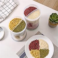 2.5L Kitchen Plastic Food Storage Container Hermetic Jars for Bulk Cereals Rice Dispenser Refrigerator Organizer (Color : Onecolor, Size : 23.3 * 14.5cm)