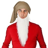 Brown Dwarf Hat with White Dwarf Beard Dwarf Costume Set