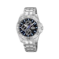 Festina F20445/6 Men's Multi Dial Quartz Watch with Stainless Steel Strap, silver, Bracelet