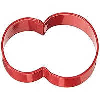 R&M Cookie Cutter, Number 8, Red with Brightly Colored, Durable, Baked-on Polyresin Finish
