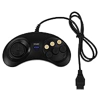 Jaquiain Classic Retro 6 Buttons Wired Handle Game Controller Gamepad Joystick Joypad for Md2 Pc Drive Gaming Accessories