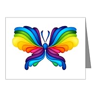 Note Card Rainbow Butterfly