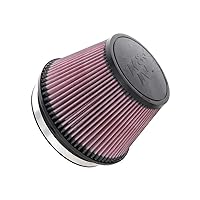 K&N Universal Clamp-On Air Filter: High Performance, Premium, Washable, Replacement Filter: Flange Diameter: 6 In, Filter Height: 5 In, Flange Length: 1 In, Shape: Tapered Round, RU-2960