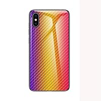 IVY Carbon Fiber Texture Armoured Glass Case for iPhone X/Xs Carbon Fiber Cover - Gold
