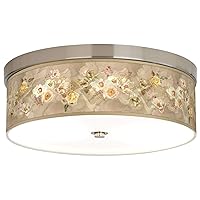 Floral Spray Giclee Energy Efficient Ceiling Light with Print Shade