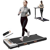 Under Desk Treadmill, Walking Pad 2 in 1 for Walking and Jogging, Portable Walking Treadmill with Remote Control Lanyard for Home/Office, 2.5HP Low-Noise Desk Treadmill in LED Display