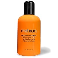 Mehron Makeup Liquid Makeup | Face Paint and Body Paint 4.5 oz (133 ml) (Orange)