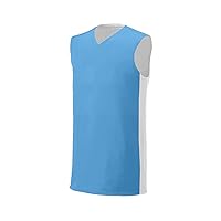 Youth Reversible Muscle Tee, Medium, Lt Blue/White