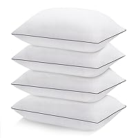 Bed Pillows for Sleeping Queen Size Set of 4, Cooling and Supportive Full Pillows, Hotel Quality with Premium Soft Down Alternative Fill for Back, Stomach or Side Sleepers