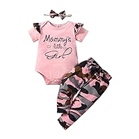 Newborn Baby Girls Clothes Outfits Infant Ruffled Long Sleeve Romper Pants Set 3Pcs