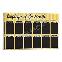 Employee of The Month Display Photos Poster Office Wall Decor Art Poster (12) Canvas Painting Wall Art Poster for Bedroom Living Room Decor 12x18inch(30x45cm) Frame-style