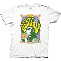 Ripple Junction Jimi Hendrix Psychedelic Flower Frame Musician Adult T-Shirt Officially Licensed