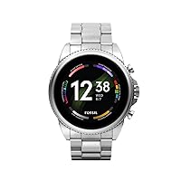 Fossil Gen 6 44mm Touchscreen Smart Watch for Men with Alexa Built-In, Fitness Tracker, Activity Tracker, Sleep Tracker, GPS, Speaker, Music Control, Smartphone Notifications
