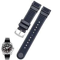 for Seiko SRP601J1 Water Ghost Canned Watch Diving Strap Waterproof Bracelet Men Silicone Black Blue Sport Strap 20mm 22mm (Color : 26mm, Size : 22mm)