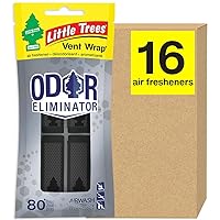LITTLE TREES Car Air Freshener. Vent Wrap Provides Long-Lasting Scent, Slip on Vent Blade. Odor Eliminator, 16 Air Fresheners, 4 Count (Pack of 4)
