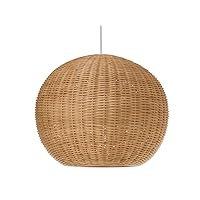 KOUBOO 1050030 Wicker Ball Pendant Lamp, Natural