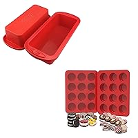 SILIVO 2x Silicone Bread Pans + 2x Silicone Oreo Molds