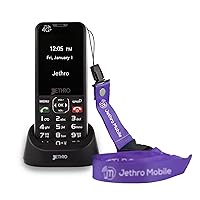 Jethro SC490 4G Unlocked Senior Cell Phone, Big Buttons, Large Display, Loud Volume, Easy to Use, Talk & Text Only for Kids & Elderly, Charging Dock & Lanyard Included, FCC/IC Certified